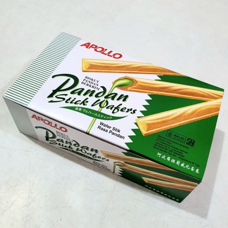 Apollo Pandan Stick Wafers 24 pcs