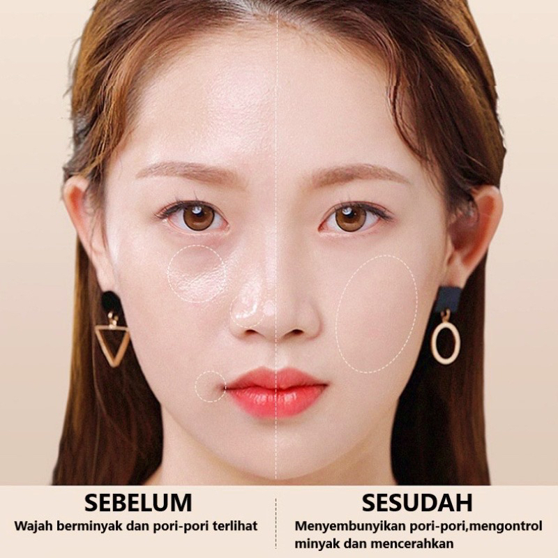 LAMEILA Bedak Padat Oil Control Setting Powder Smoothing Brightening Make Up Wajah