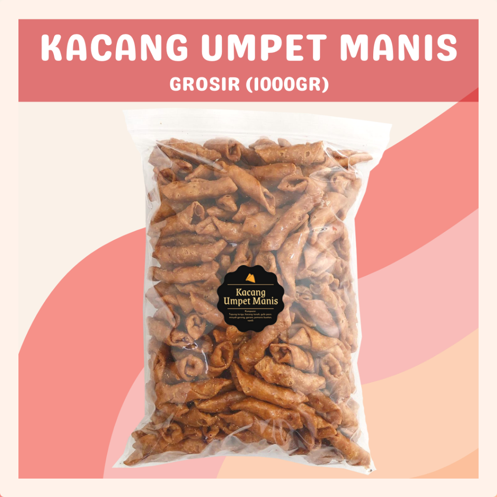 [DELISH SNACKS] Kacang Umpet Manis (Grosir) 1kg / Snack Cemilan Kiloan / Camilan Makanan Enak Renyah