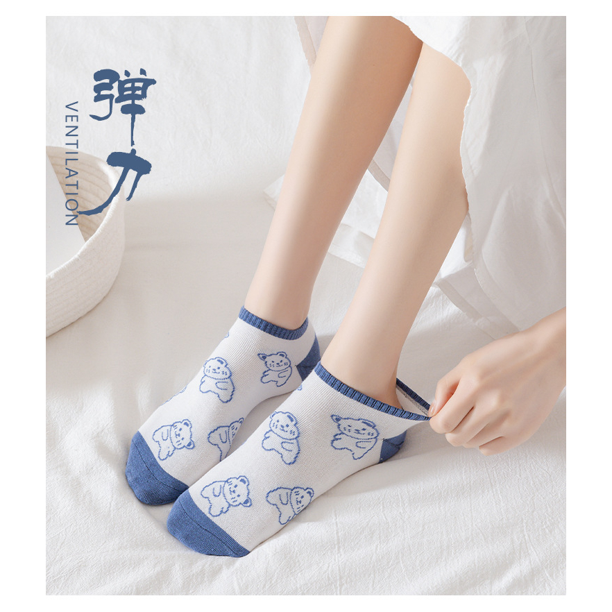 Kaos Kaki Wanita Import Kaos Kaki Motif Lucu Short Socks Semata Kaki Murah Kaos Kaki Kasual Cantik KK25