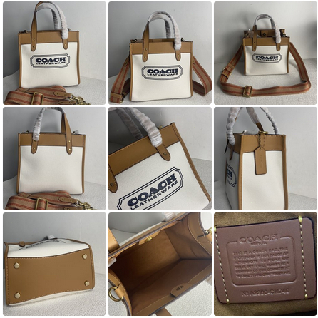 Coach CH740 Original Tote Bag Canvas Bag Shoulder Bag Crossbody Bag ttb 740