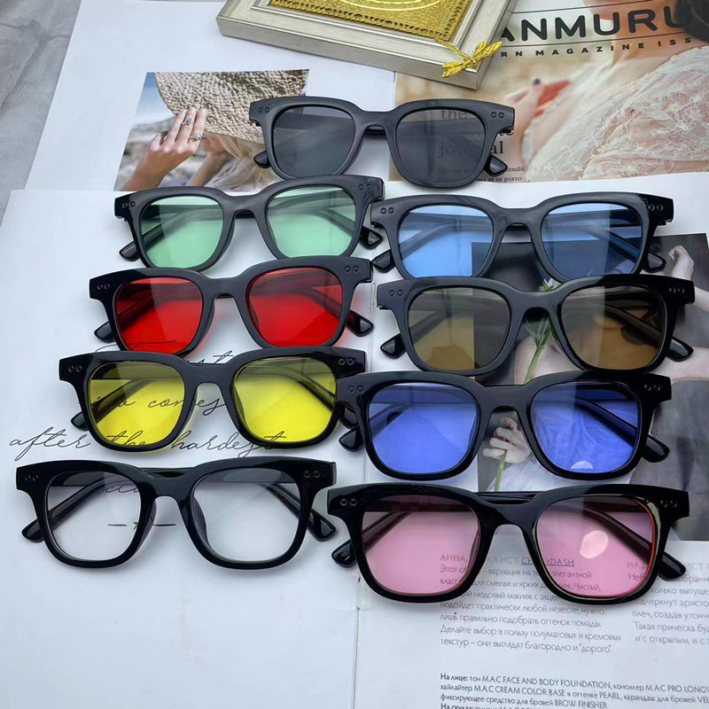 DOMMO - D4015 Kacamata Lensa Warna-Warni F5327 / Kacamata Bingkai Retro Persegi Fashion Wanita &amp; Pria / Kacamata Gaya Fashion Korea
