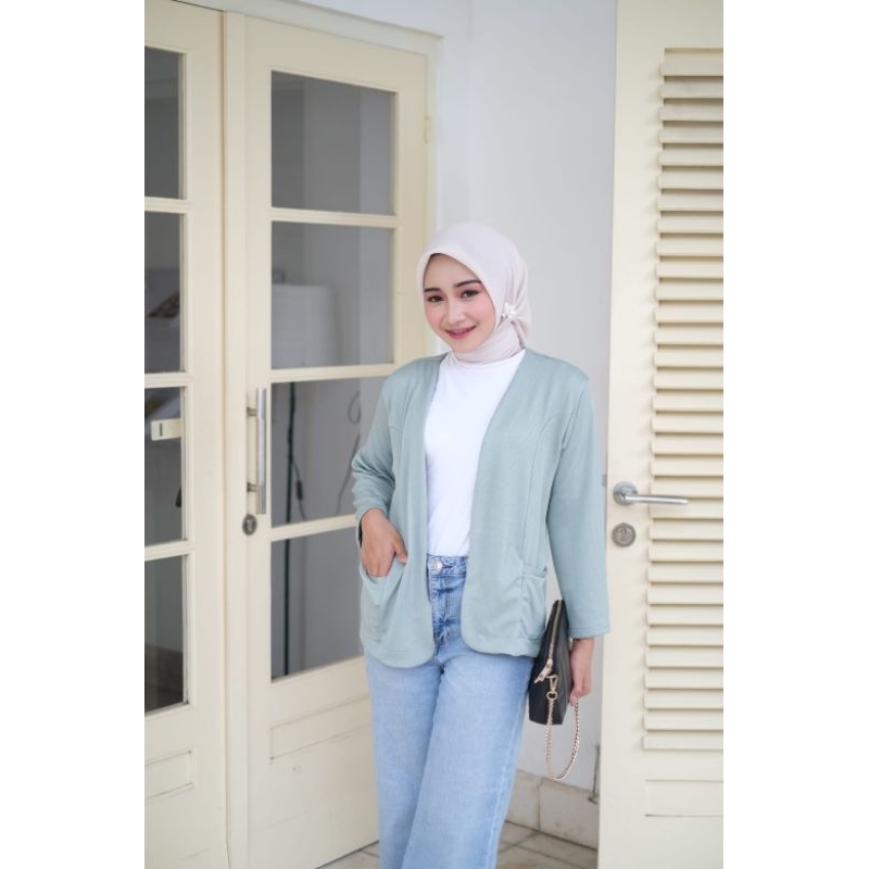 Blazer Polos Wanita/Cewek Tanpa Kancing Premium Quality