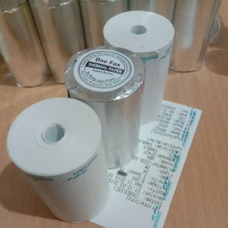 

Kertas Thermal Edc mandiri 58 x 40