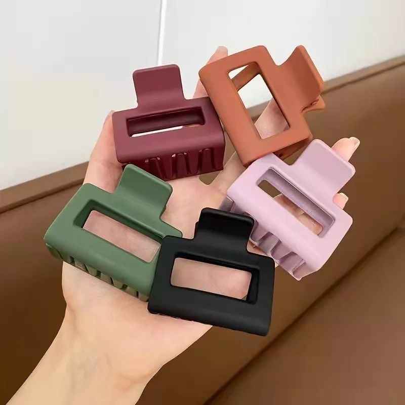 Jedai Korea Kotak Geometri Doff Matte Korean HairPin Clip Jepitan Badai Jepit