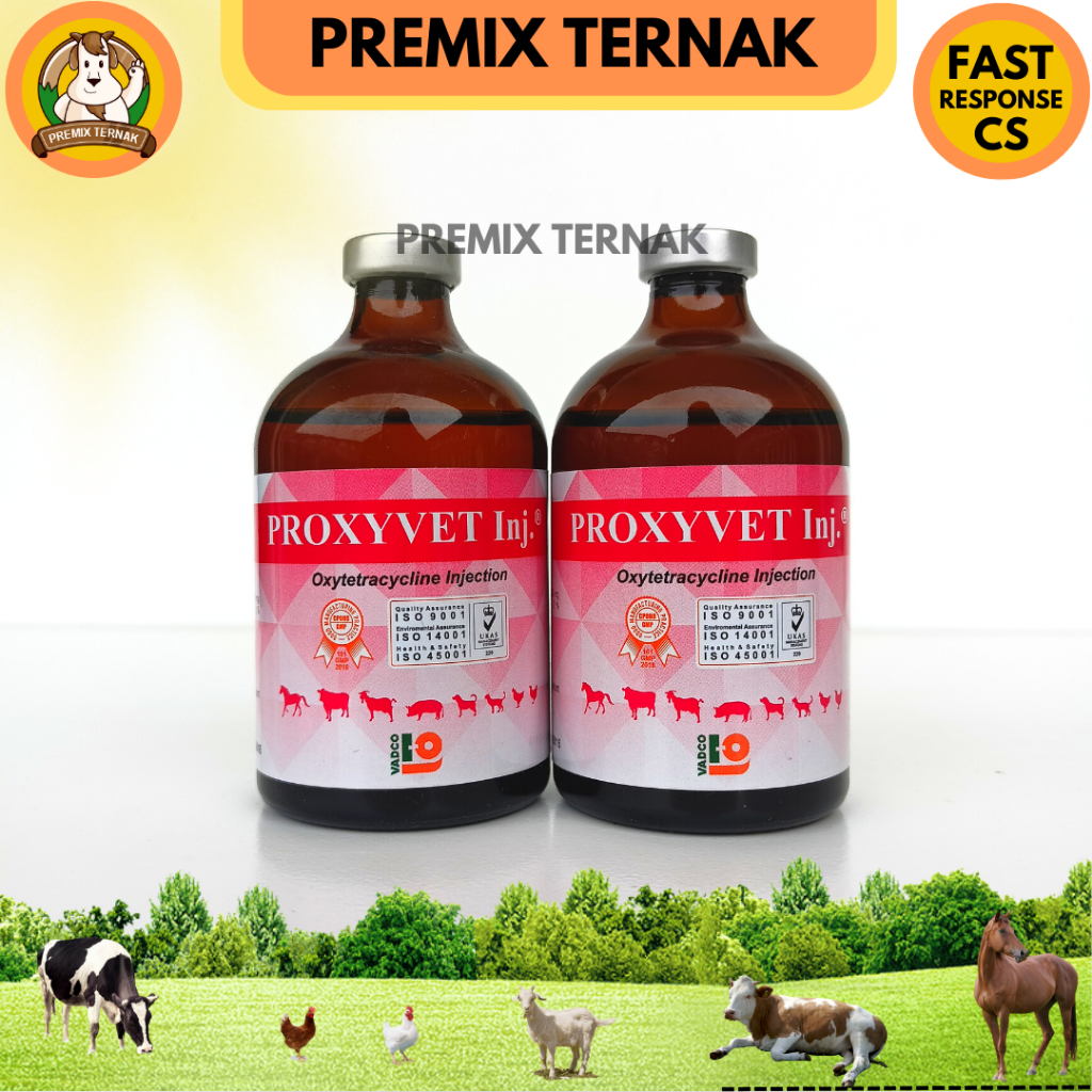 PROXYVET INJ 100ml - Antibiotik spektrum luas hewan - Mirip kaloxy vet - Vet oxy sb - Limoxin 50