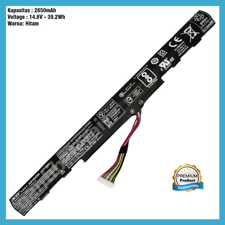 Baterai Acer Aspire E5-575G E5-575T E5-576 E5-576G AS16A5K ORI