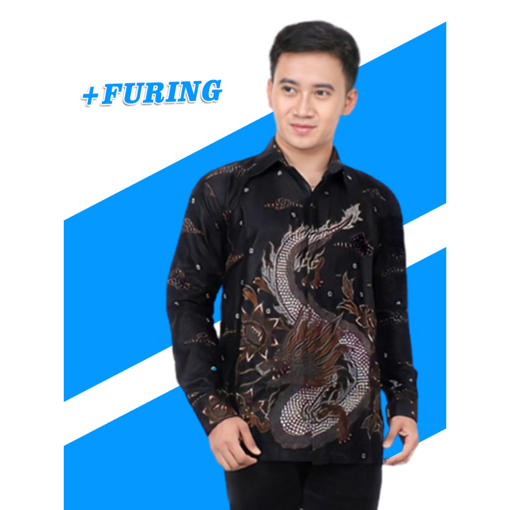 Batik Nadhif - [ FURING ] Kemeja Batik Pria Lengan Panjang Motif NOGO Size M L XL XXL 3XL 4XL 5XL 6XL 7XL 8XL 9XL 10XL