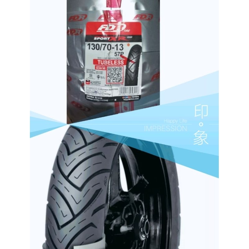 Ban nmax belakang 130 70 13 FDR Sport XR EVO Tubeles