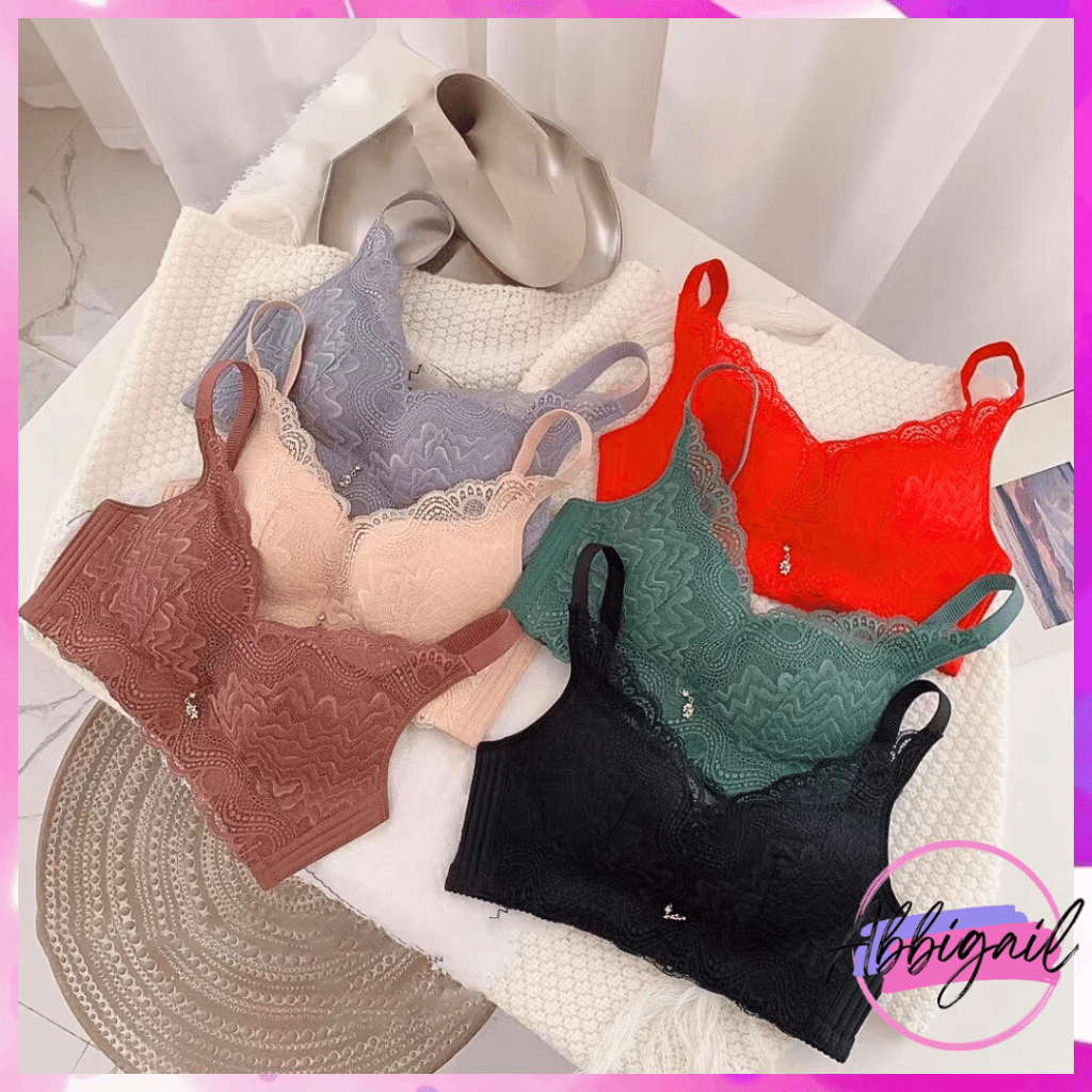 𝘈𝘉𝘎✰ Push Up Bra Seksi Seamless Tanpa Tali Bahan Renda Lace Nilon Nyaman Import / Celana Dalam Korset Nylon Renda Lace PREMIUM 5007