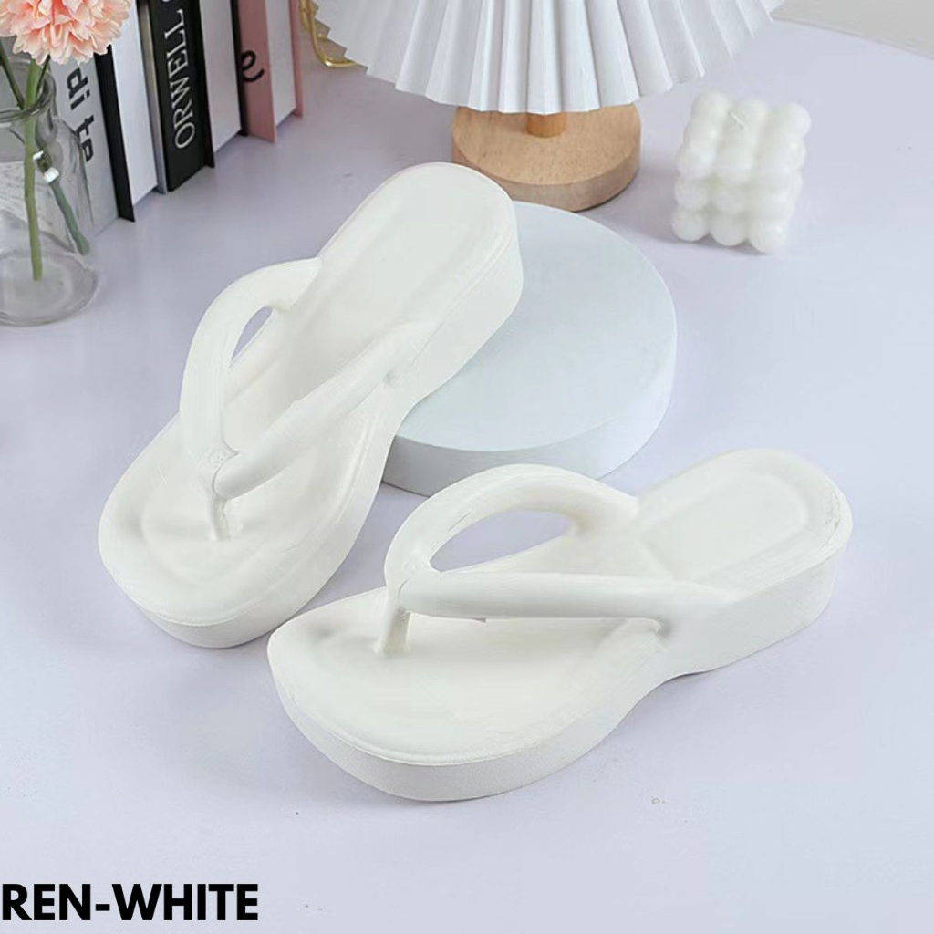 FINDME 36-41 REN SANDAL WANITA TINGGI CANTIK LEMBUT NYAMAN BAHAN RUBBER IMPORT