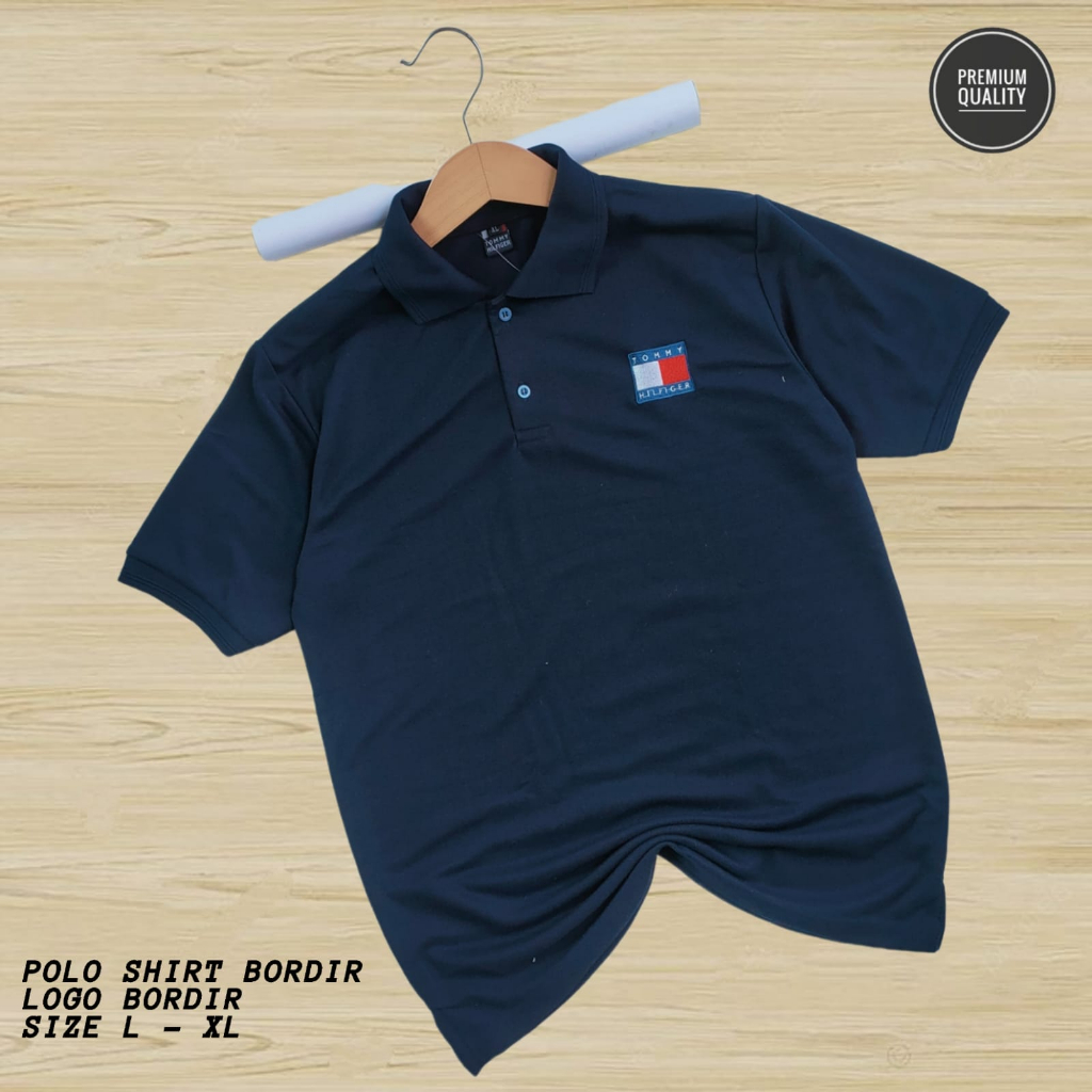 Kaos Polo Atasan Tshirt Berkerah Premium Pria Dewasa Lengan Pendek Tommy Hilfiger