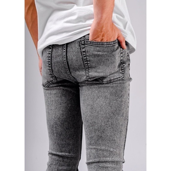 FEROCIOUS.CO Celana Jeans Pria Ripped Sandwash Premium