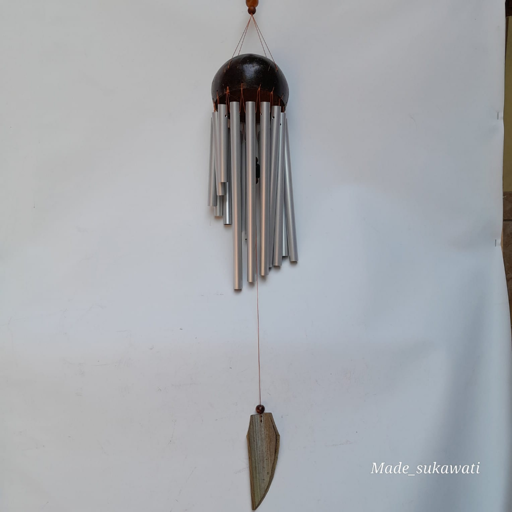 Lonceng aluminium kepala Batok krincingan gantungan windchimes