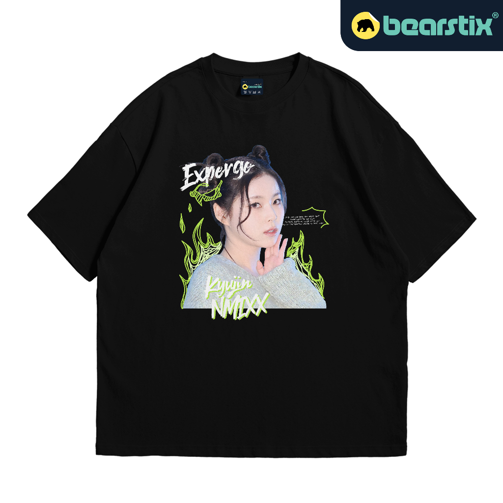 SHINZO - Kaos Oversize Kyujin - Baju NMIXX - Tshirt Expergo - Kaos Kpop Streetwear