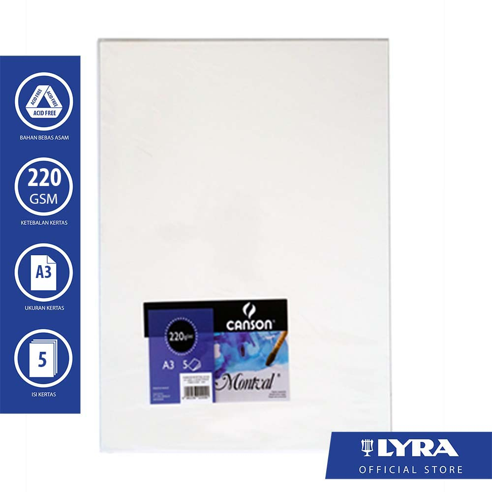 

Canson Montval A3 220gsm 5 Sheets