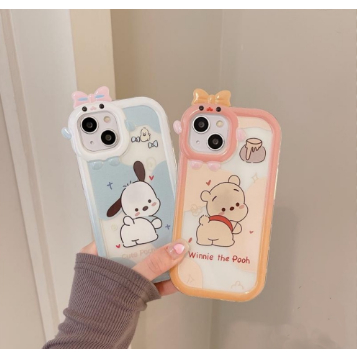 Case Vivo Y02 Casing Cute Winnie The Poo 3D Camera Monster Character Silicon Premium