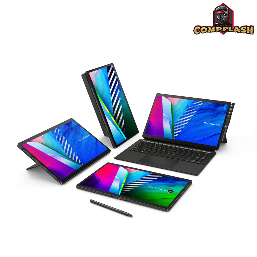 LAPTOP ASUS VIVOBOOK SLATE T3300KA OLED 2IN1 TOUCH PENTIUM SILVER N6000 4GB 256GB WINDOWS 11 13.3FHD IPS