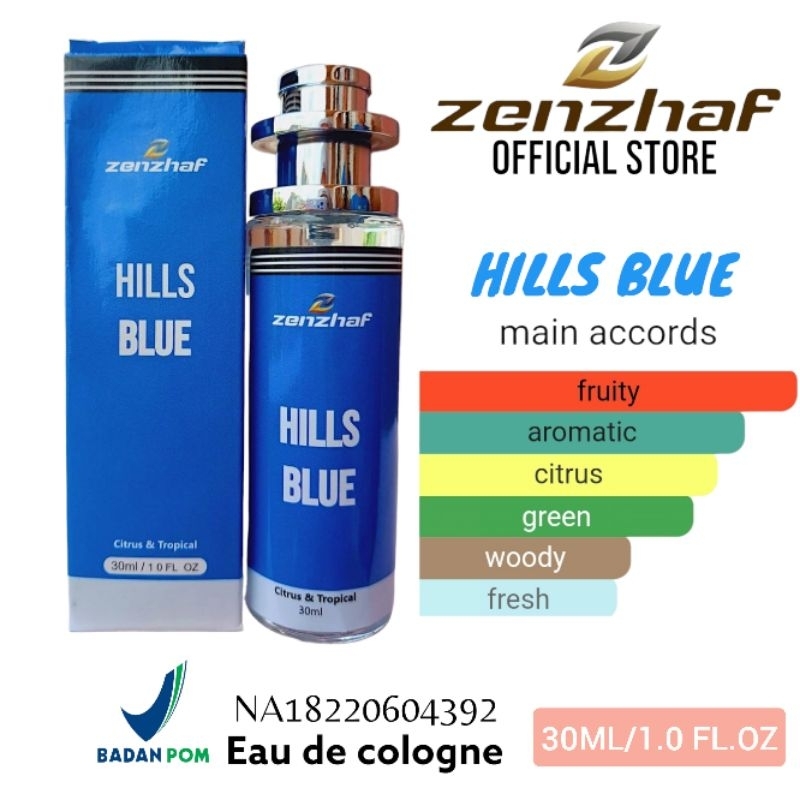 PARFUM BPOM ZENZHAF HILLS BLUE 30ML