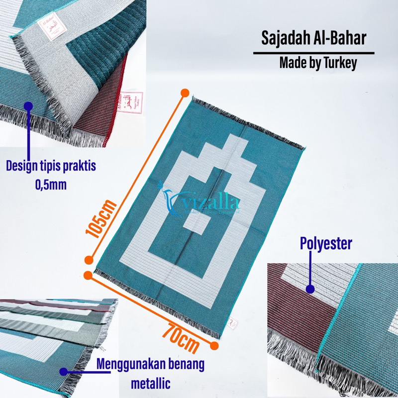 Sajadah Al-Bahar Besar/ 105*70 Sajadah Tipis/ Grosir Sajadah