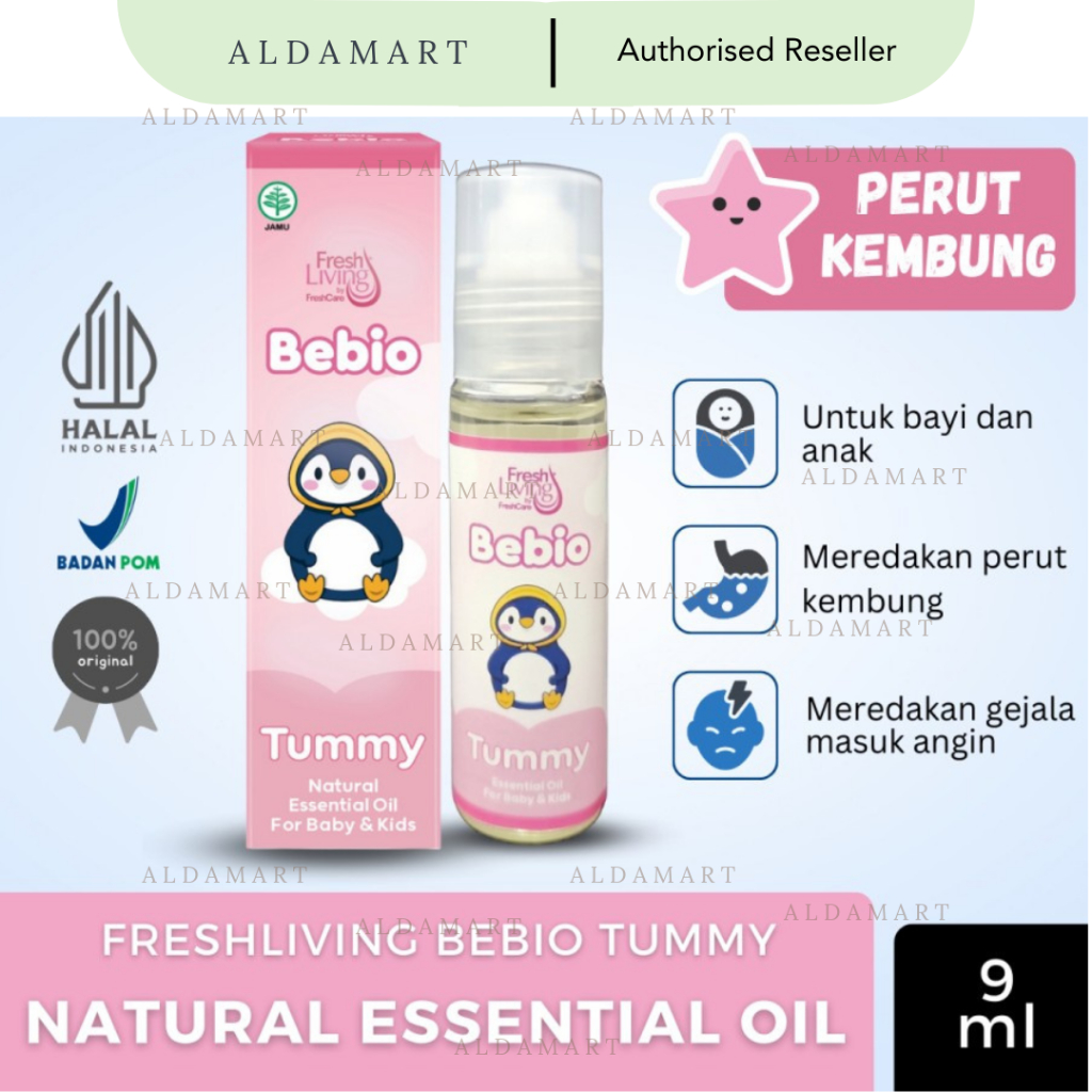 Freshliving Bebio By Fresh Care Essential Oil 9ml - Flu Pilek Batuk Gatal Perut Kembung Bayi Anak