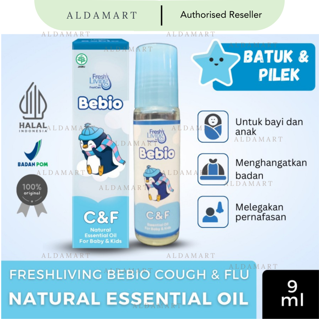 Freshliving Bebio By Fresh Care Essential Oil 9ml - Flu Pilek Batuk Gatal Perut Kembung Bayi Anak