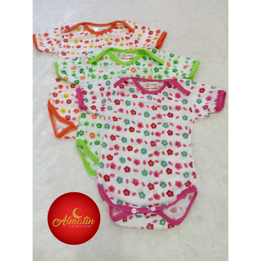 jumper bayi perempuan baju bayi 0-3 bulan jumper bayi 3pcs