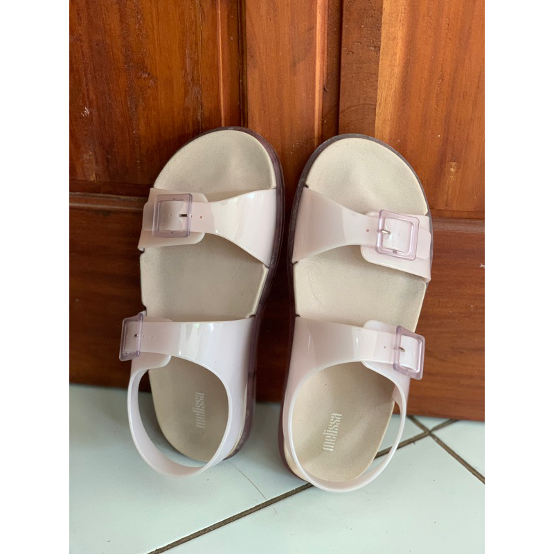 Preloved Melissa Wide Sandal Ad Original 100% Warna Lilac ukuran 39