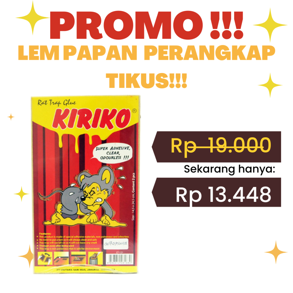 PROMO Kiriko Lem Tikus Papan (Dus)  LT - 122