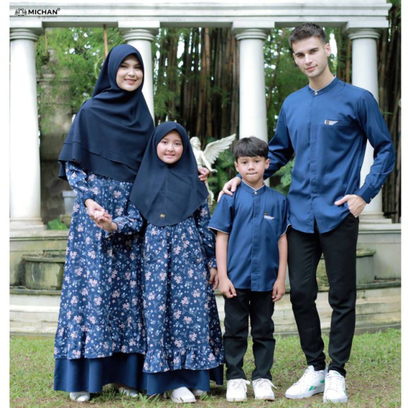 SARIMBIT FAMILY KIRANA NAVY MICHAN GAMIS KOKO SYARI DEWASA ANAK KELUARGA