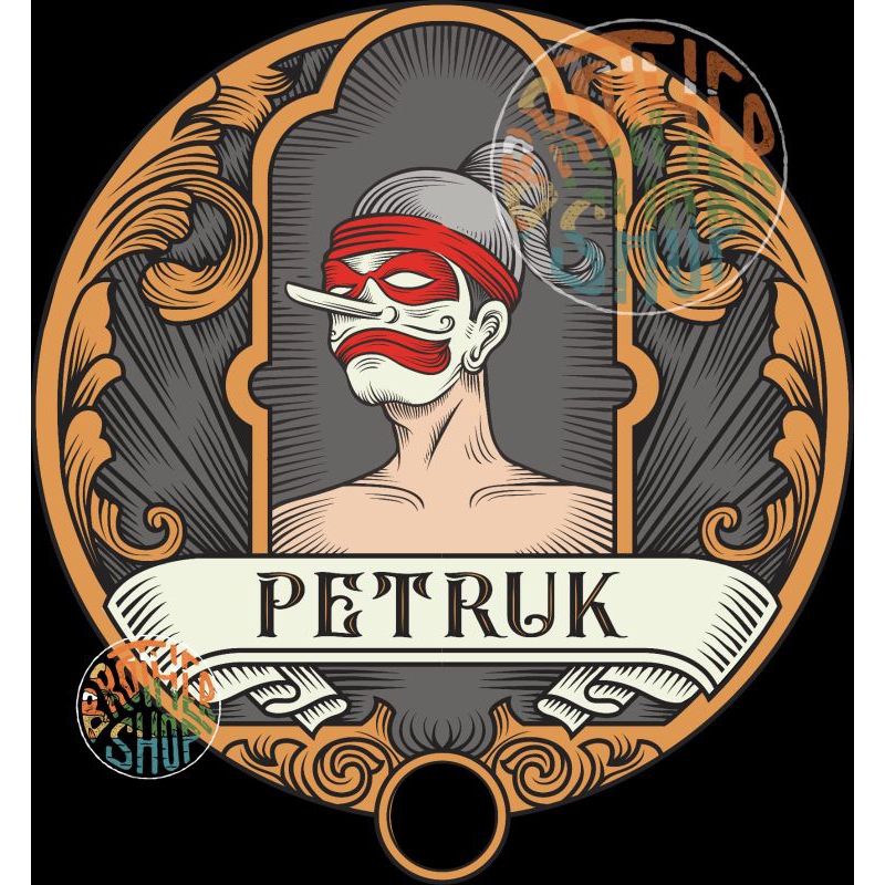 cetak water slide decal gambar Petruk untukracing motor helm dll