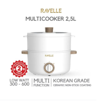 Ravelle RMC-25A Multicooker 2.5L Panci Listrik Serbaguna