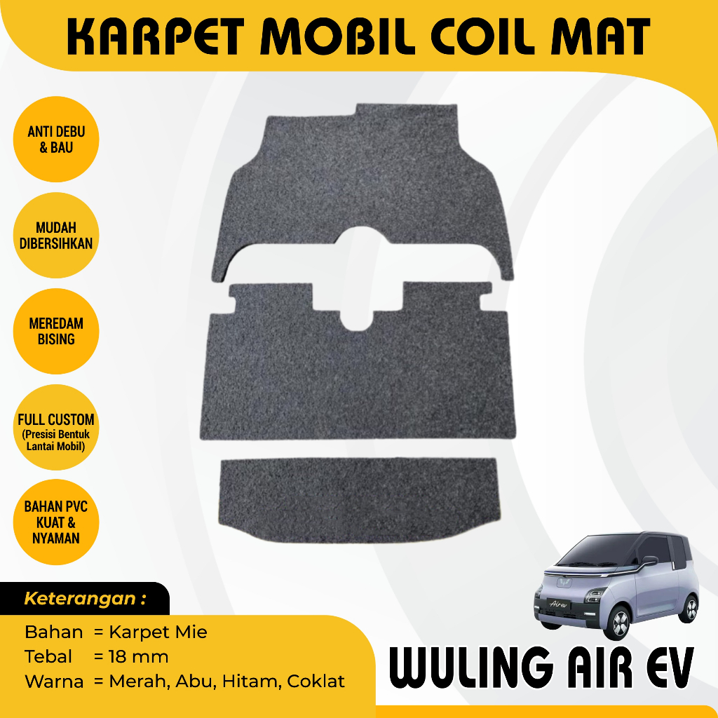 Karpet Mobil Mie Bihun Wuling Air EV Aksesoris Mobil Interior Mobil Karpet Mobil Premium Quality