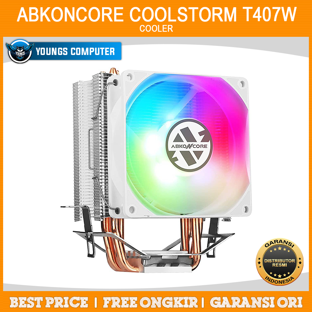 CPU COOLER ABKONCORE COOLSTORM T407W SPECTRUM 92mm 1FAN RGB