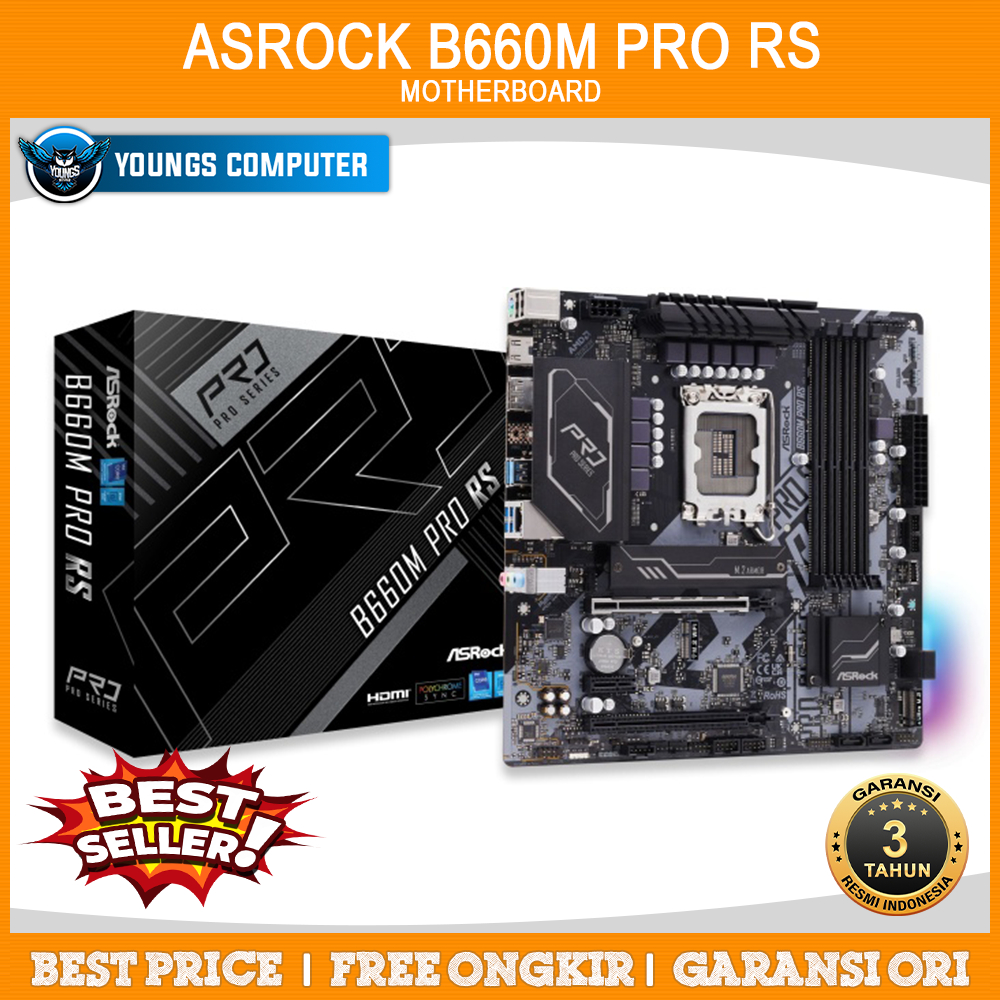 ASROCK B660M PRO RS | Motherboard Intel Gen 12 LGA1700 DDR4 B660 MATX