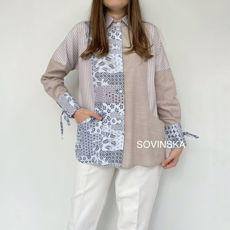 Atasan Batik B 70 Blus Blouse Baju Kerja  Wanita Modern