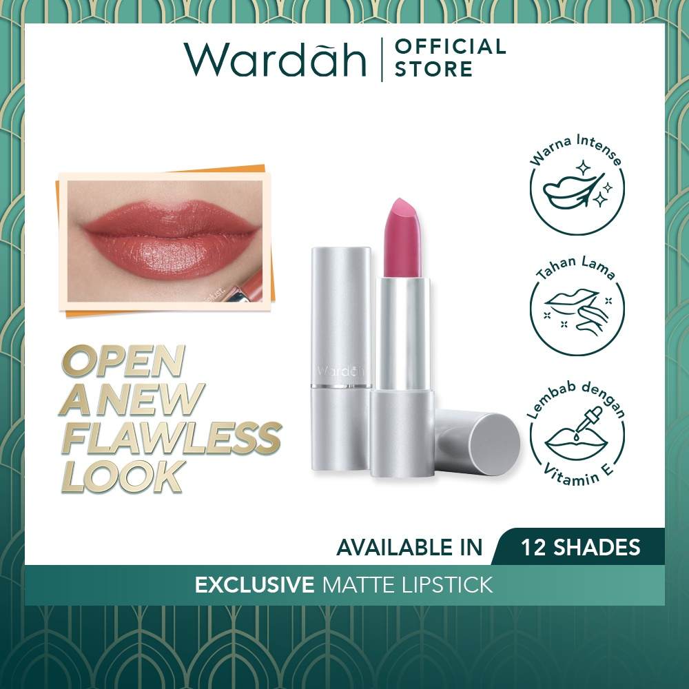 QEILA - Wardah Exclusive Matte Lipstick All Varian | 100% BPOM