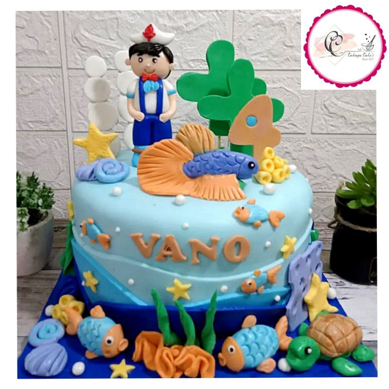 

Kue Ulang Tahun Pelaut / Sailor Cake / Kue Ultah Ikan / Kue Ultah Laut