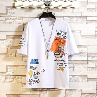 Baju Atasan Pria Kaos Lengan Pendek Motif GRAPHIC