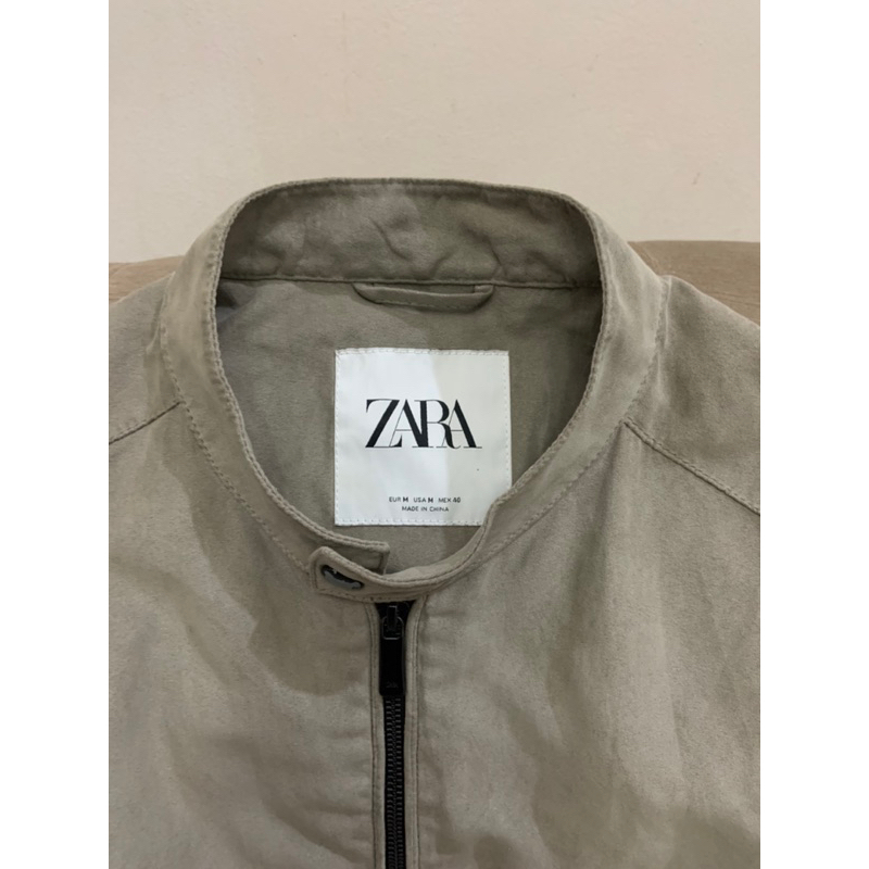 Zara Suede Bomber Jacket Bomber