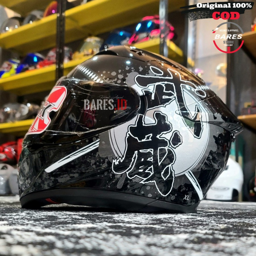 Helm NHK GP Prime Bushido Black SILVER HELM FULL FACE