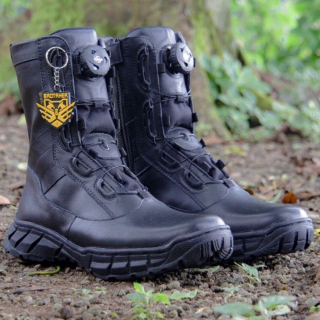 Sepatu PDL Tali Putar Full Kulit Mamba Brotrher