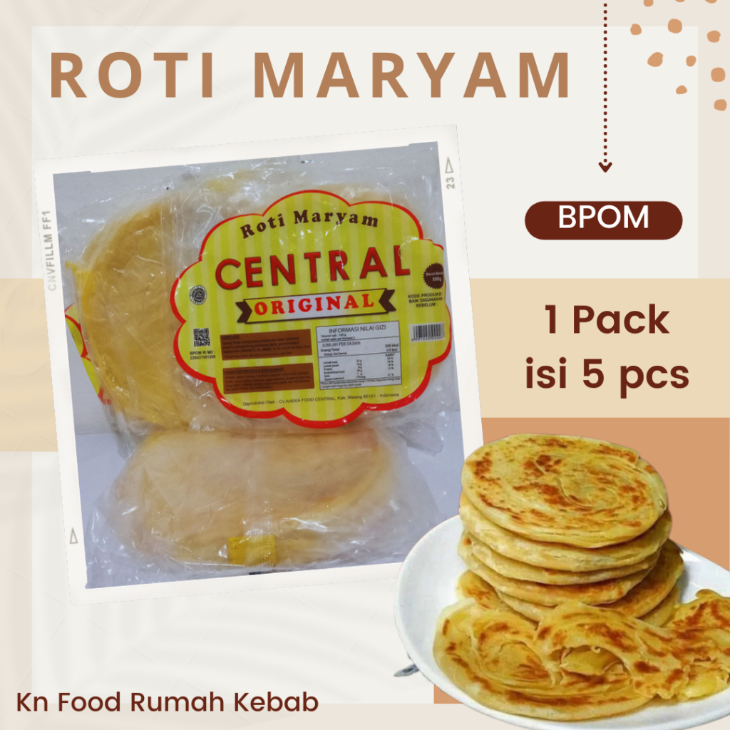 

Roti Maryam Roti Cane - Roti Maryam - Roti Canai 1 Pack isi 5