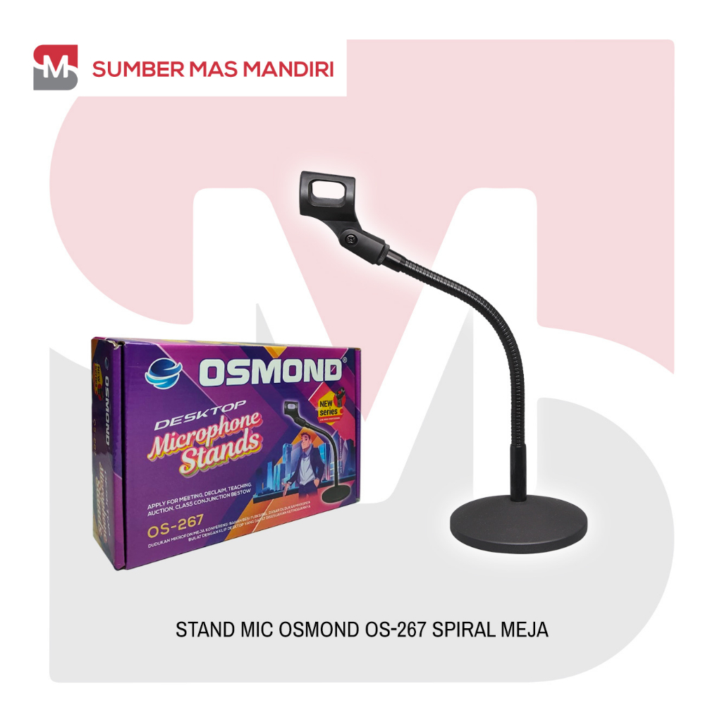 DESKTOP MICROPHONE STAND CAGAK MIC SPIRAL MEJA PODIUM OS-267 OSMOND