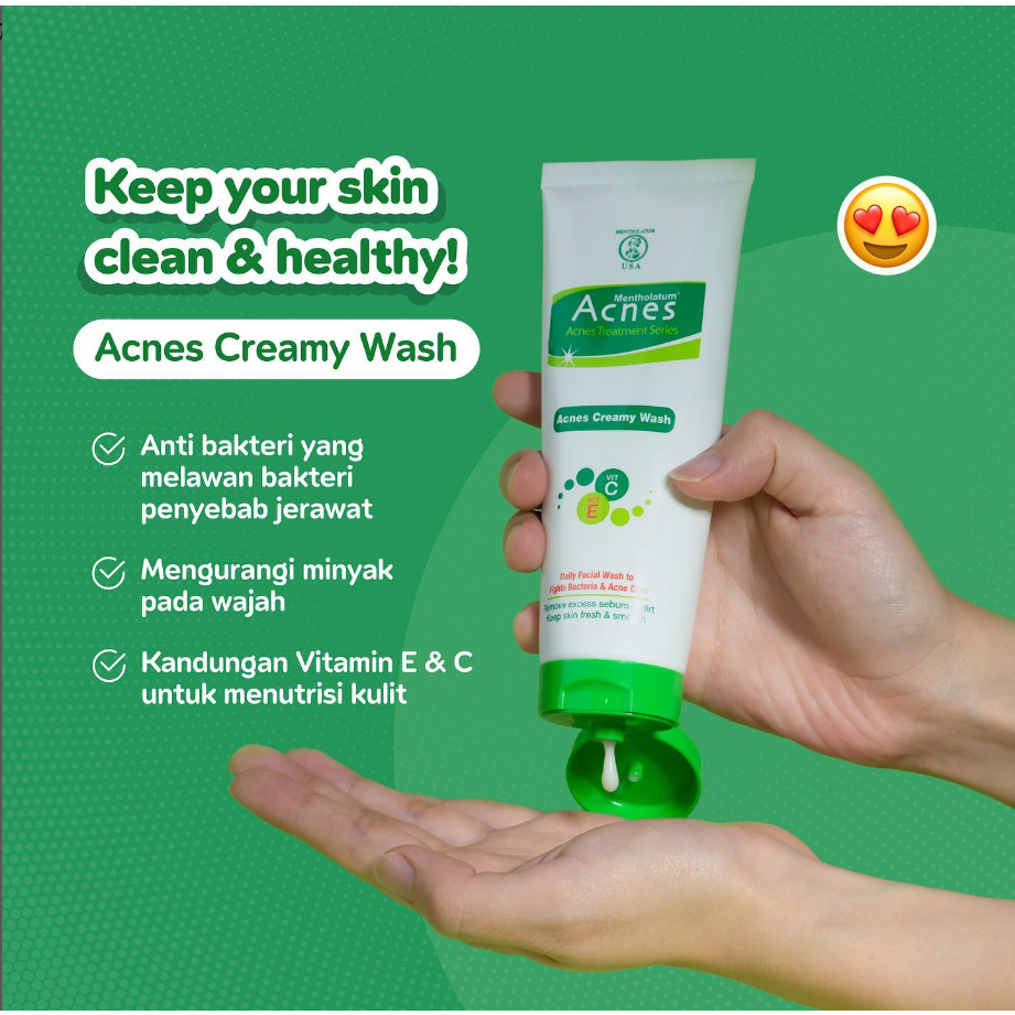 [BPOM] Acnes Creamy Wash 100 ml / Acnes Sabun Wajah / Acnes Face Wash / Facial Wash / Cleanser / MY MOM