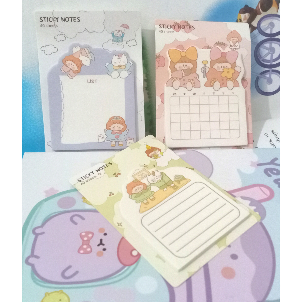 

Sticky Notes Mini Papan Karakter Kartun Memo Note Post It - DeBlinx