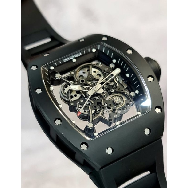 Jam tangan RM055 Black Ceramic Bubba Watson BBR Factory Automatic Swiss fullset