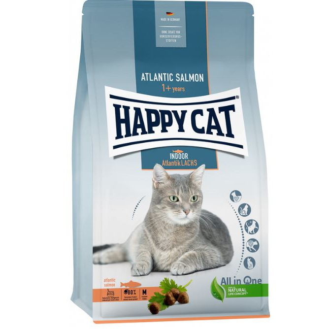 Happy Cat SUPREME INDOOR Atlantic Salmon 4KG Dry Food Makanan Kucing