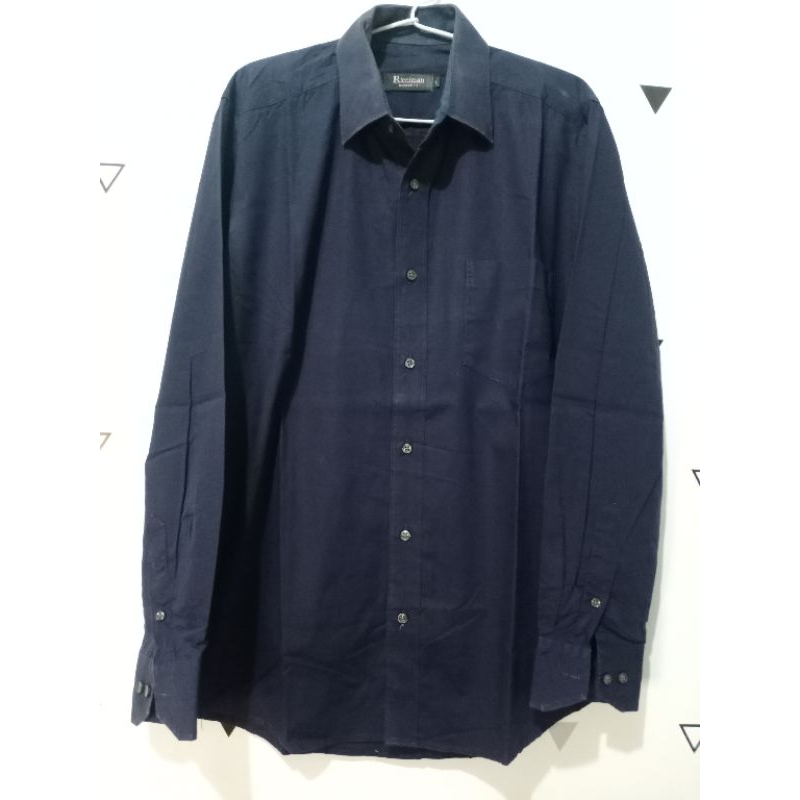 KEMEJA PRIA SLIM FIT RICCIMAN NAVY Preloved