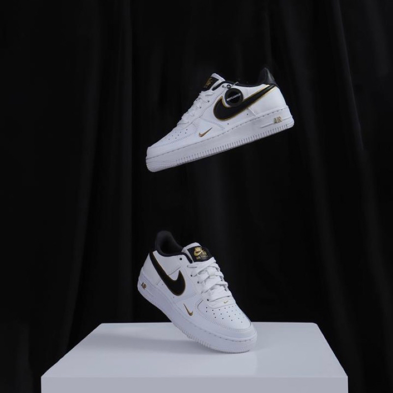 Air Force 1 Low Double Swoosh White Metallic Gold